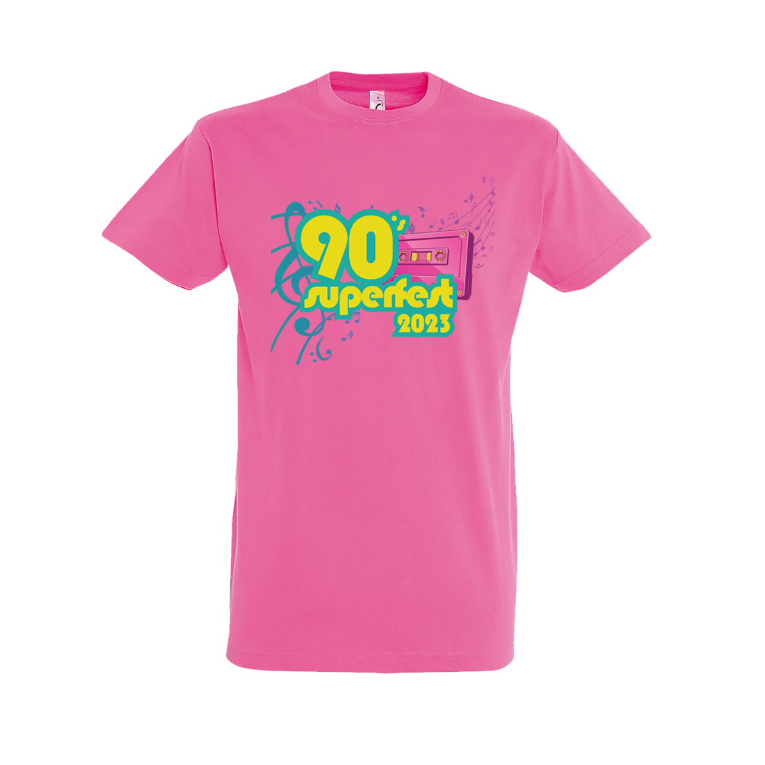 90\' Super Fest tričko 90\' SUPER FEST Ružová XL