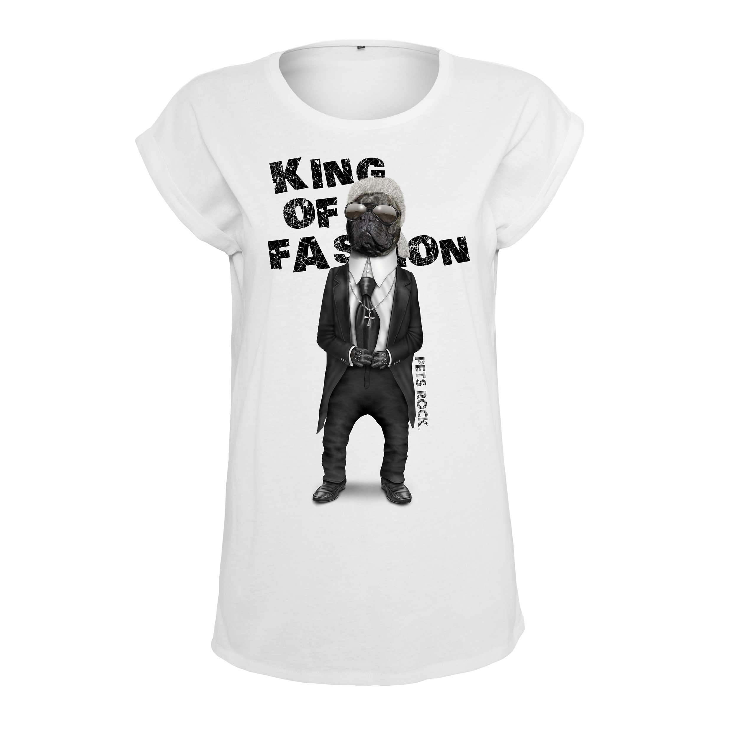 Pets Rock tričko King of Fashion Tee Biela XL