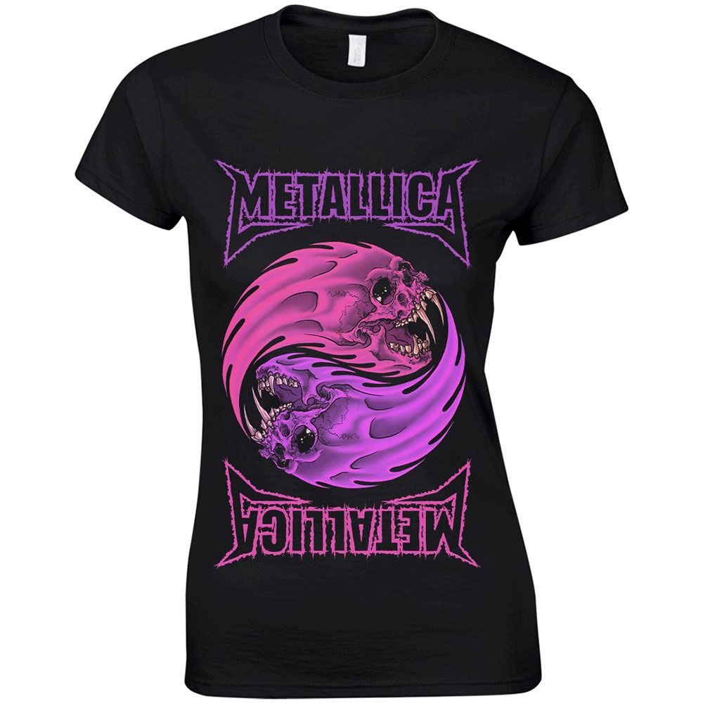 Metallica tričko Yin Yang Purple Čierna S