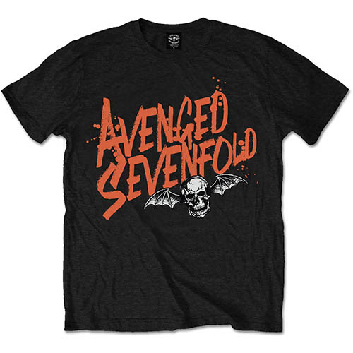 Avenged Sevenfold A7X tričko Orange Splatter Čierna S