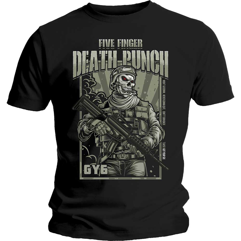 Five Finger Death Punch tričko War Soldier Čierna XL
