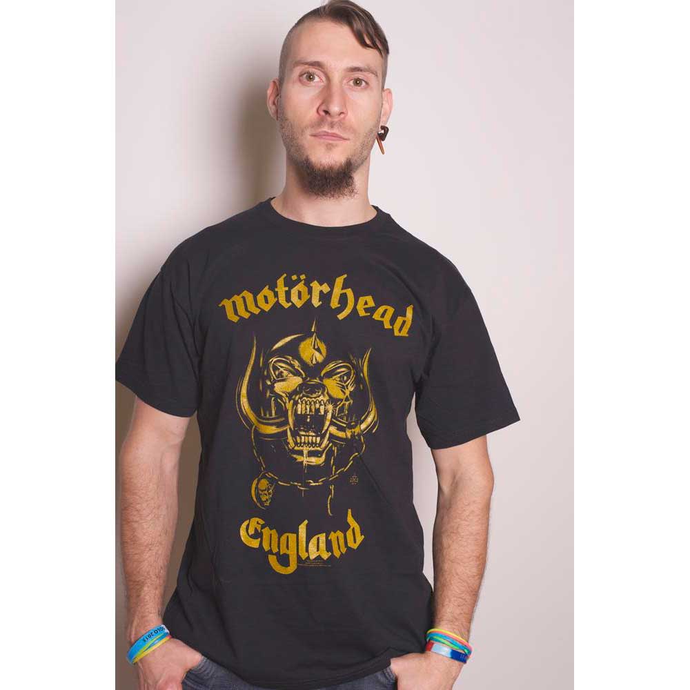 Motörhead tričko England Classic Gold Čierna S