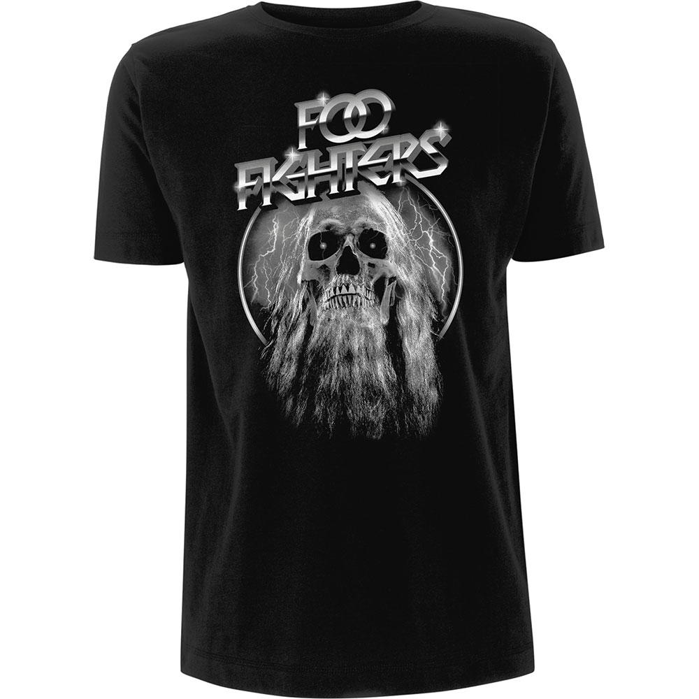 Foo Fighters tričko Bearded Skull Čierna L