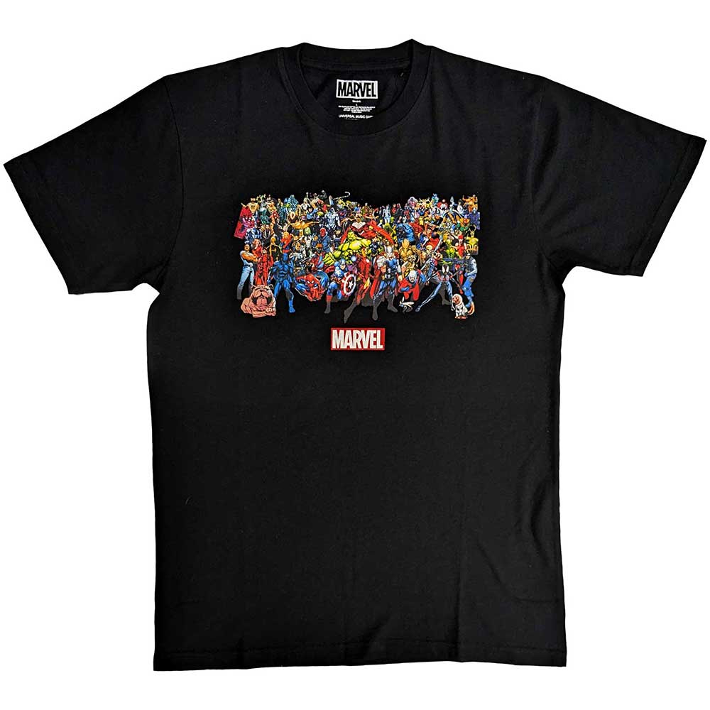 Marvel tričko Full Characters Čierna L