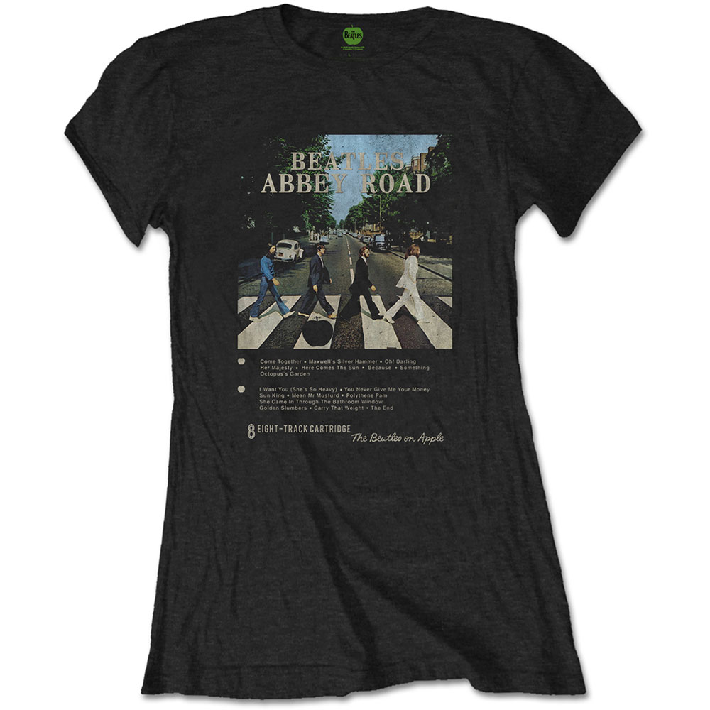 The Beatles tričko Abbey Road 8 Track Čierna XL