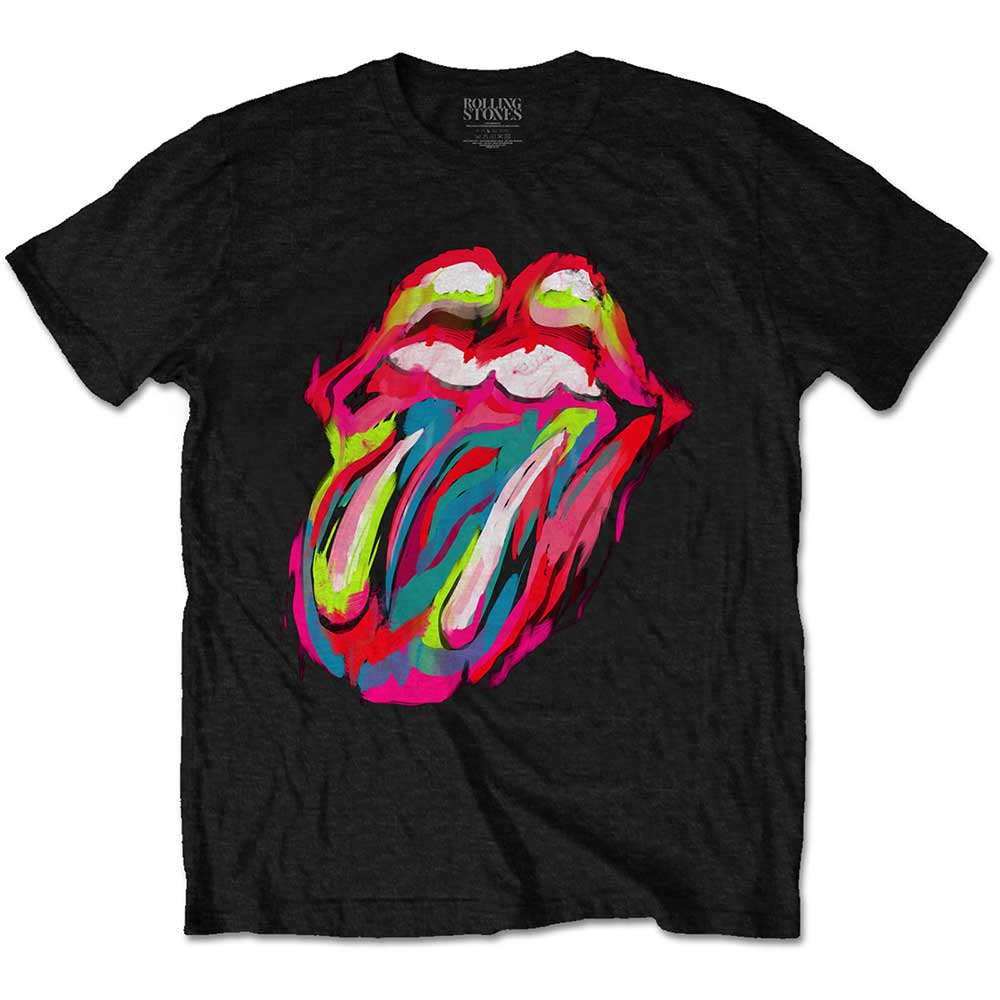 The Rolling Stones tričko Sixty Brushstroke Tongue Čierna XXL