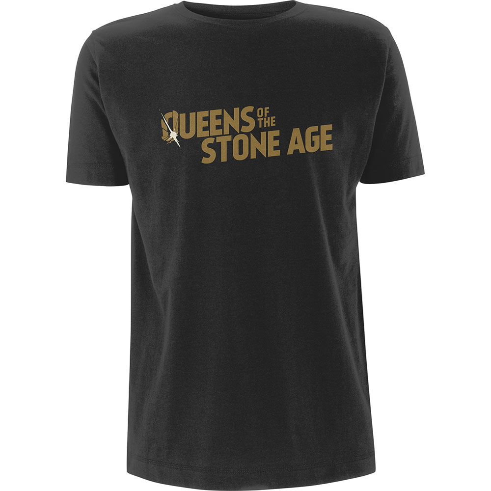 Queens of the Stone Age tričko Metallic Text Logo Šedá XL