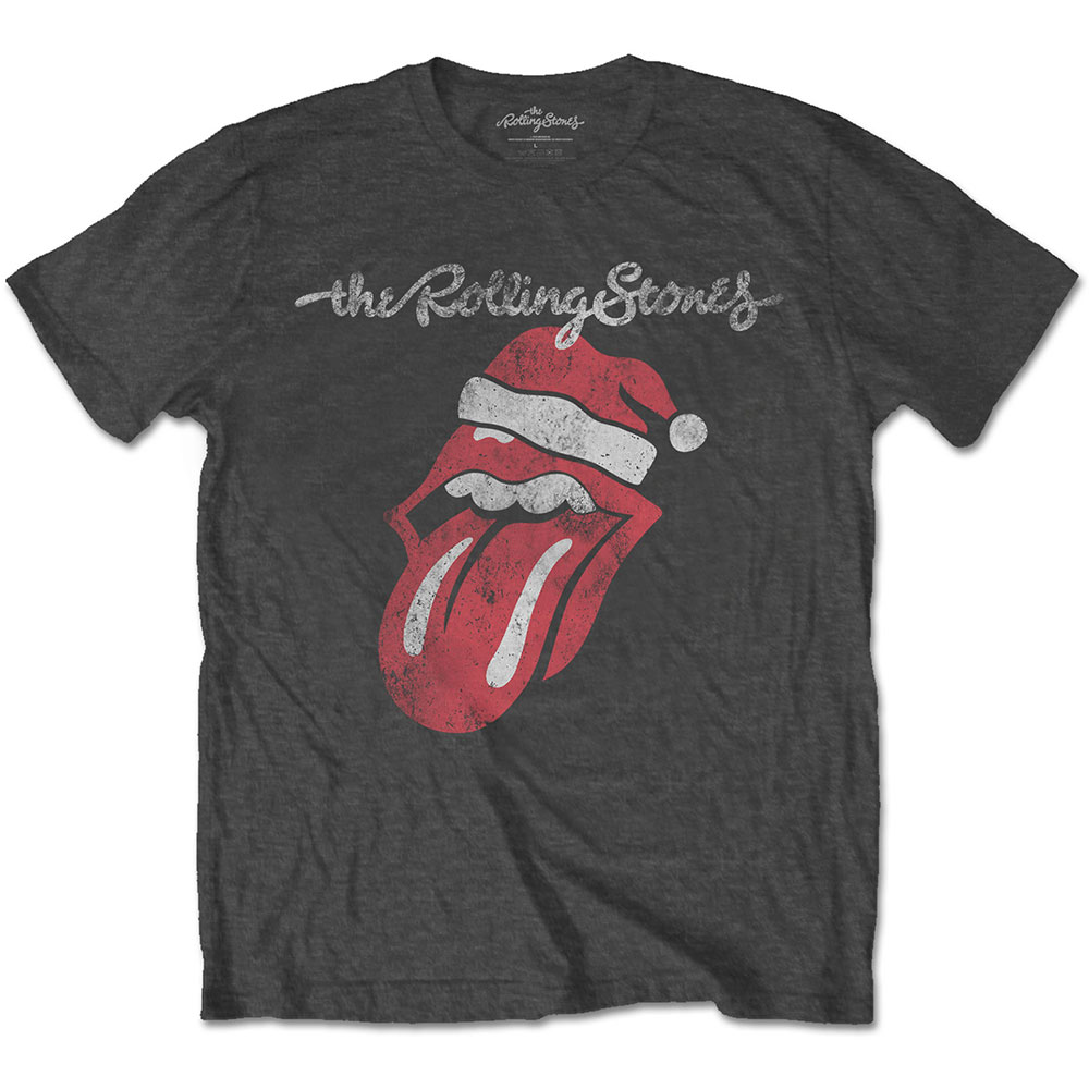 The Rolling Stones tričko Santa Lick Šedá XXL