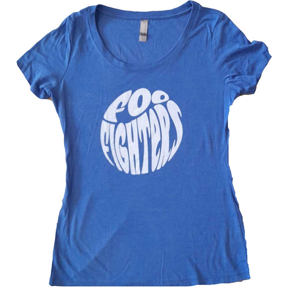 Foo Fighters tričko 70s Logo Modrá S