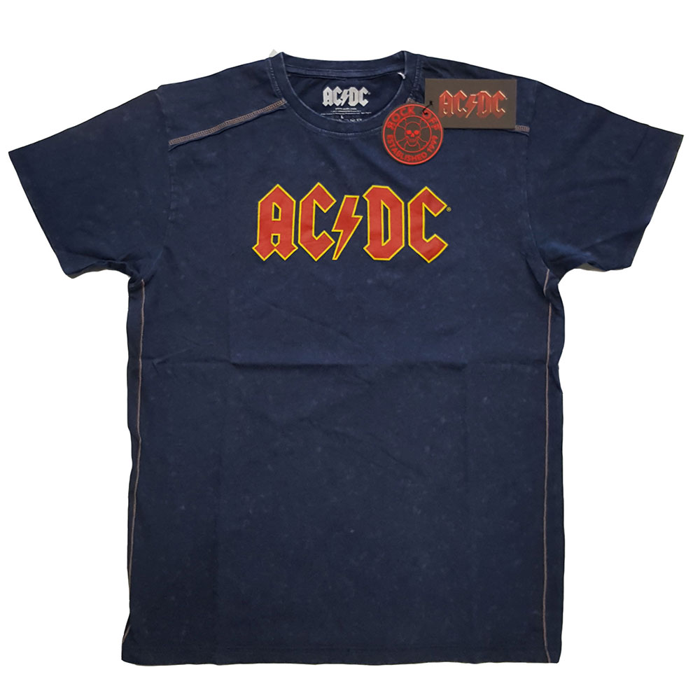 AC/DC tričko Logo Modrá L