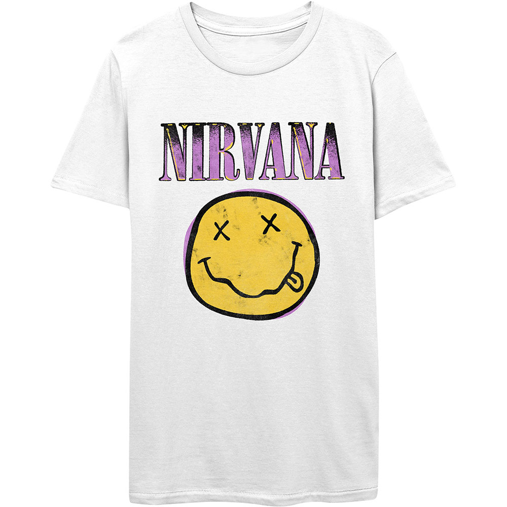 Nirvana tričko Xerox Smiley Pink Biela XL