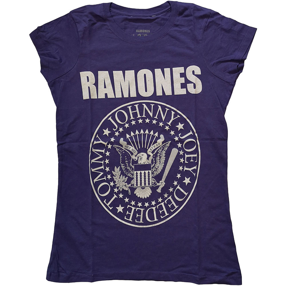 Ramones tričko Presidential Seal Fialová XS