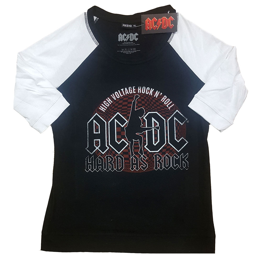 AC/DC tričko Hard As Rock Čierna/biela 4XL