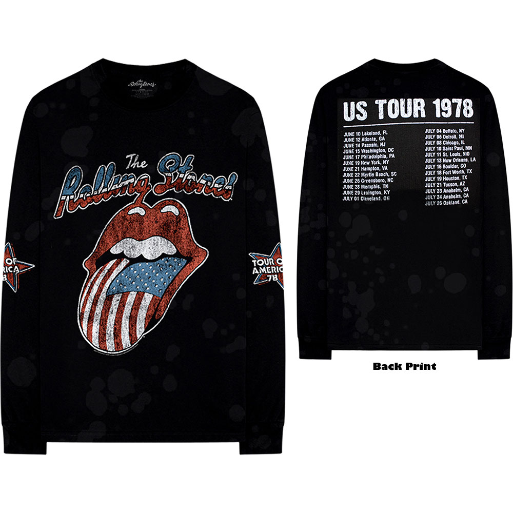 The Rolling Stones tričko US Tour \'78 Čierna XL