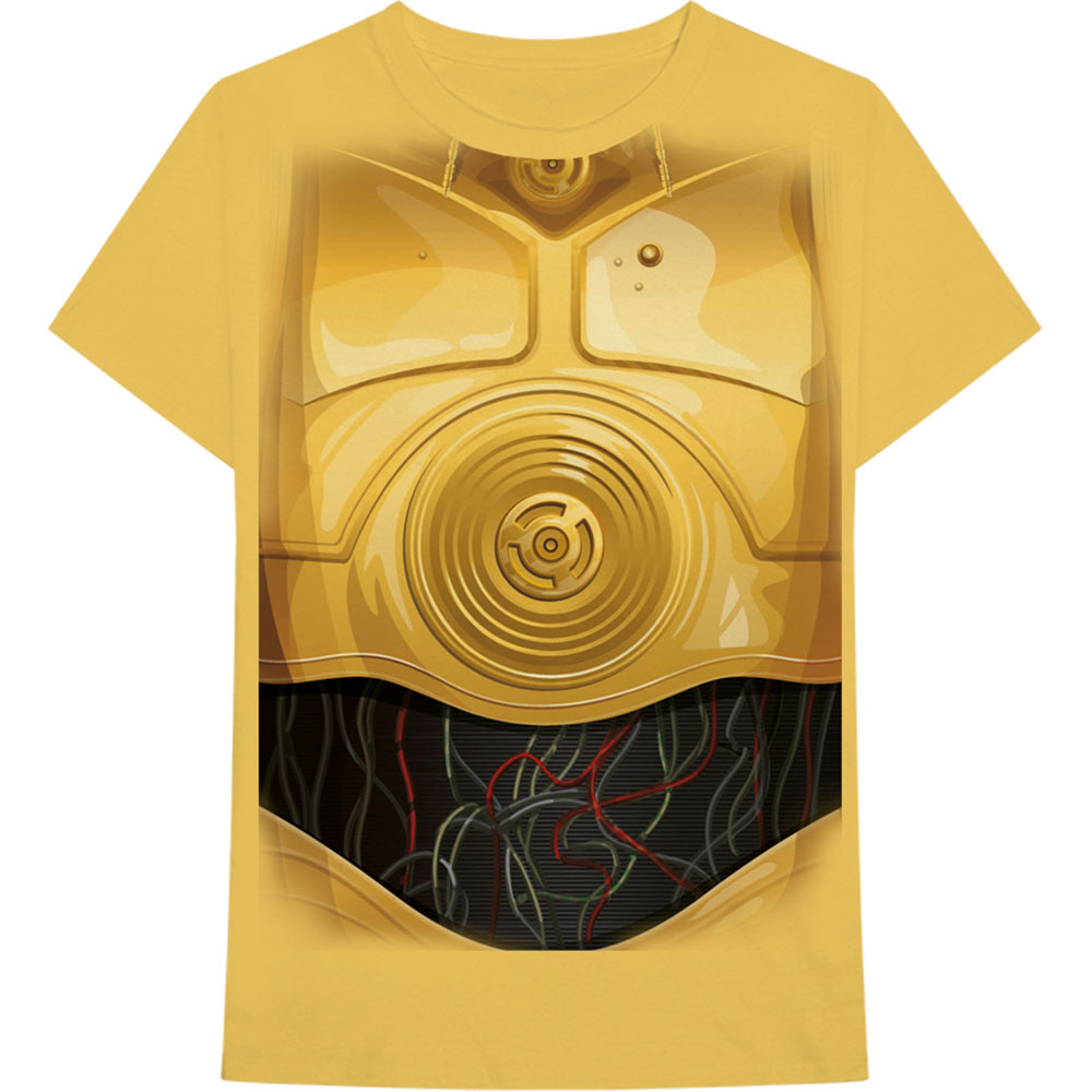 Star Wars tričko C-3PO Chest Žltá M