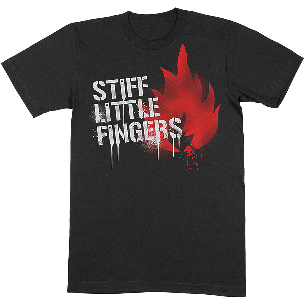 Stiff Little Fingers tričko Graffiti Čierna M