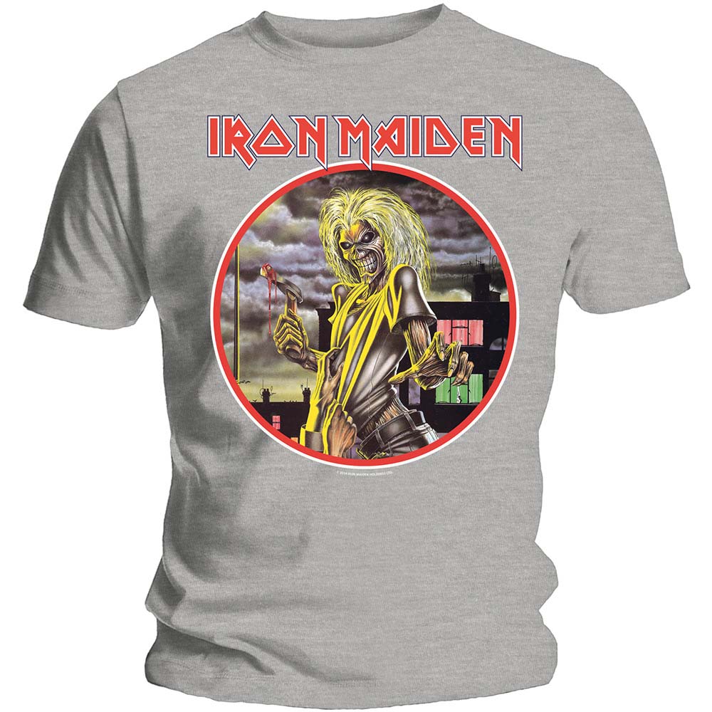 Iron Maiden tričko Killers Circle Šedá XL