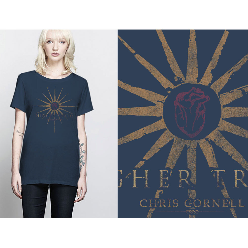 Chris Cornell tričko Higher Truth Modrá XL