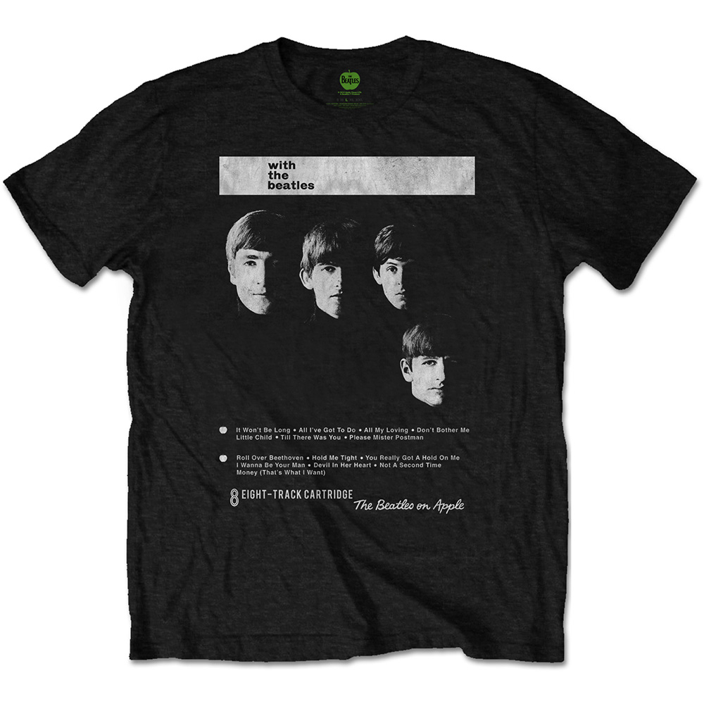 The Beatles tričko With The Beatles 8 Track Čierna XL