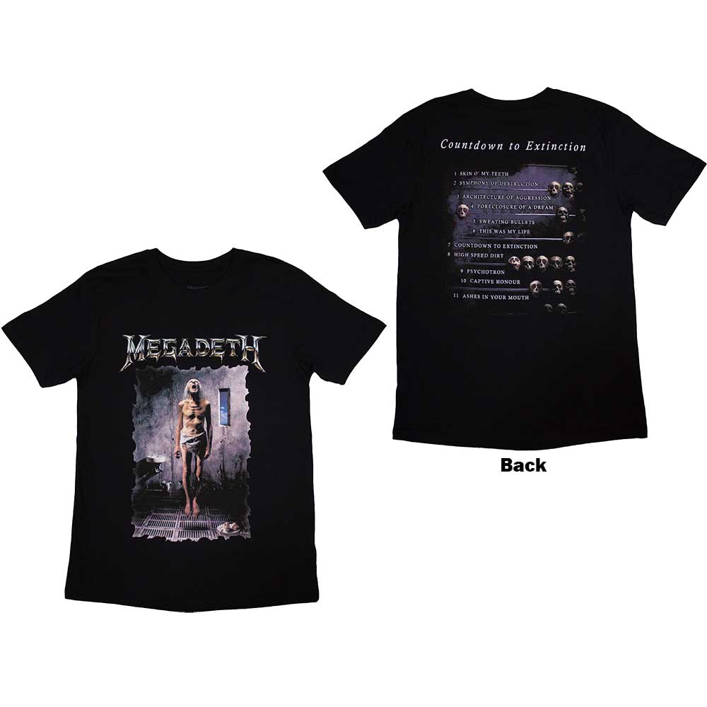 Megadeth tričko Countdown Čierna L