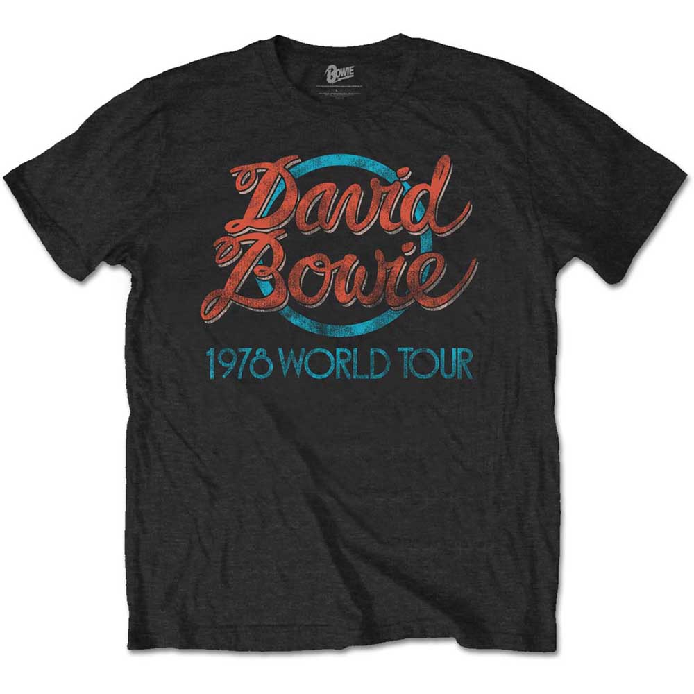 David Bowie tričko 1978 World Tour Čierna L