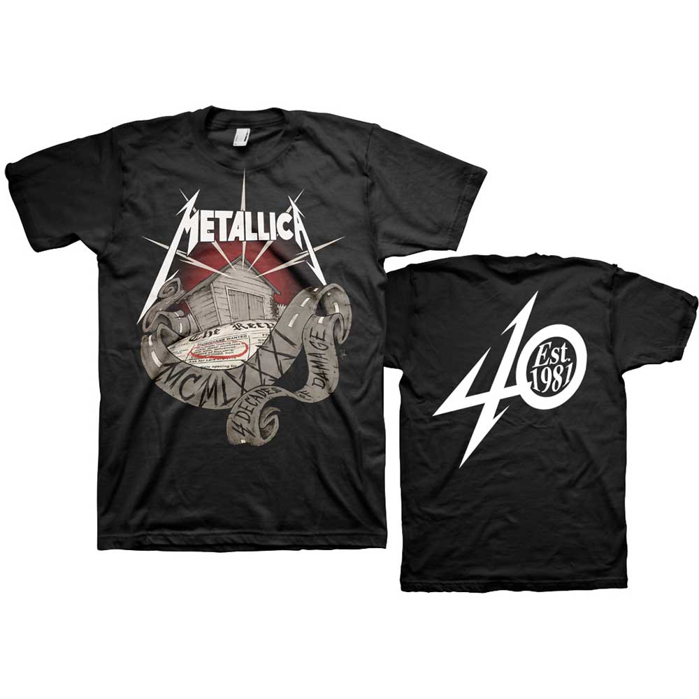 Metallica tričko 40th Anniversary Garage Čierna XL