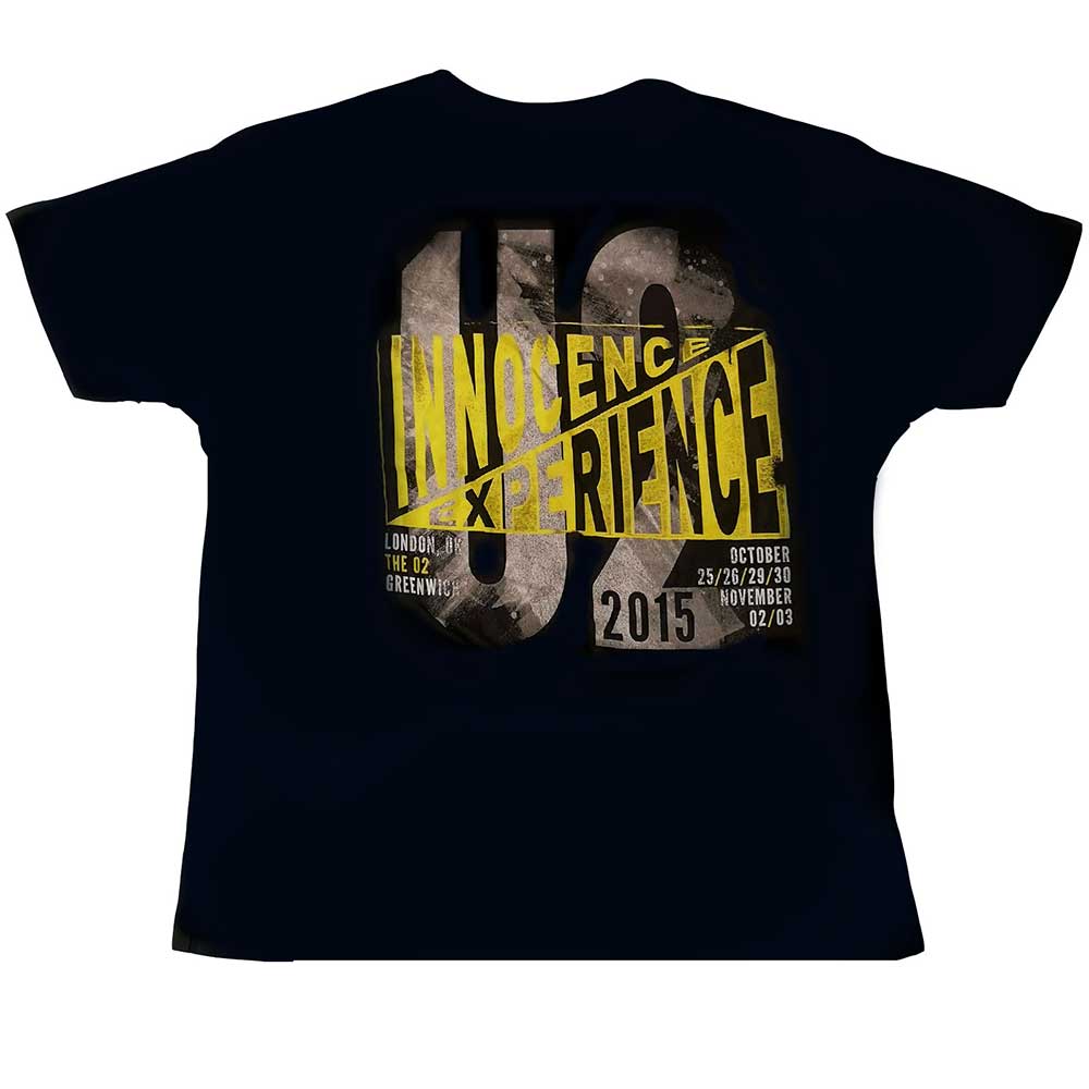 U2 tričko I+E London Event 2015 Modrá XXL