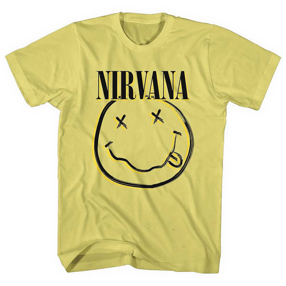 Nirvana tričko Inverse Smiley Žltá S