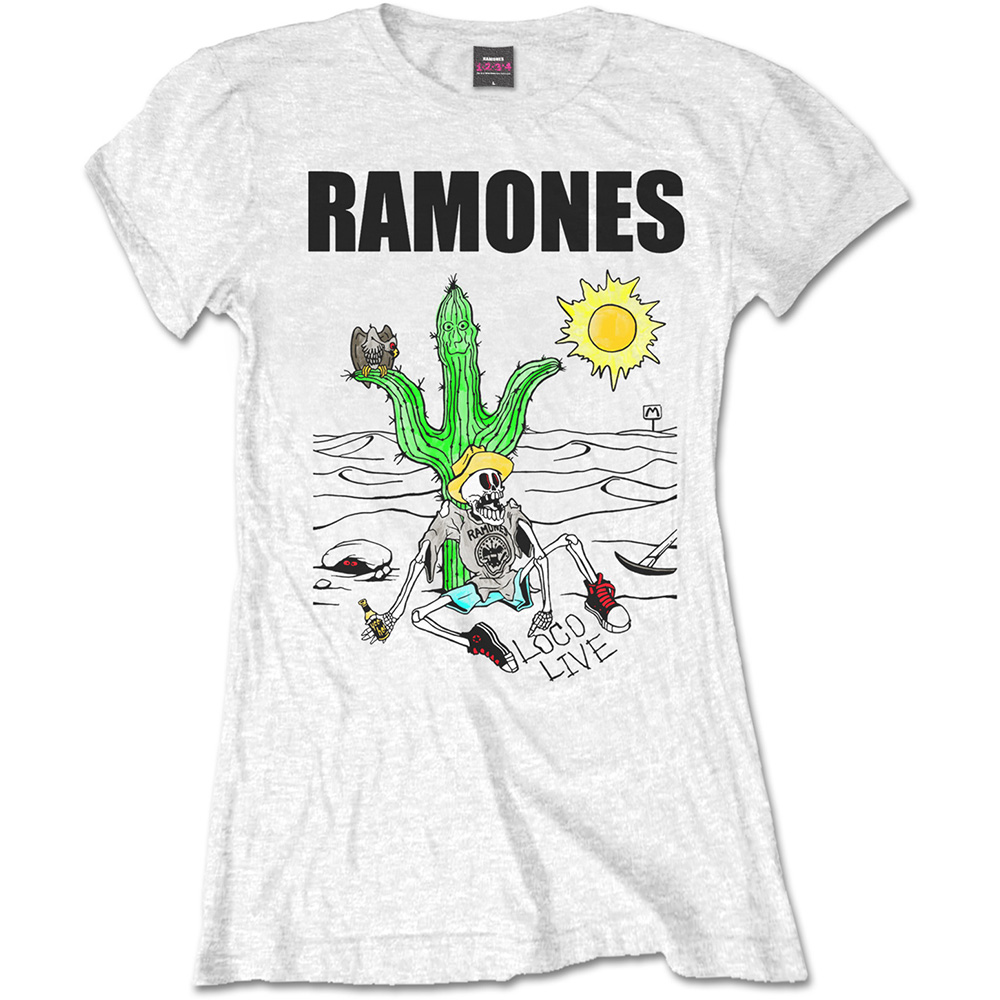 Ramones tričko Loco Live Biela XXL
