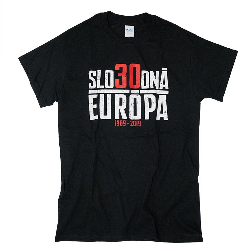Slobodná Európa tričko 30 rokov Biela S
