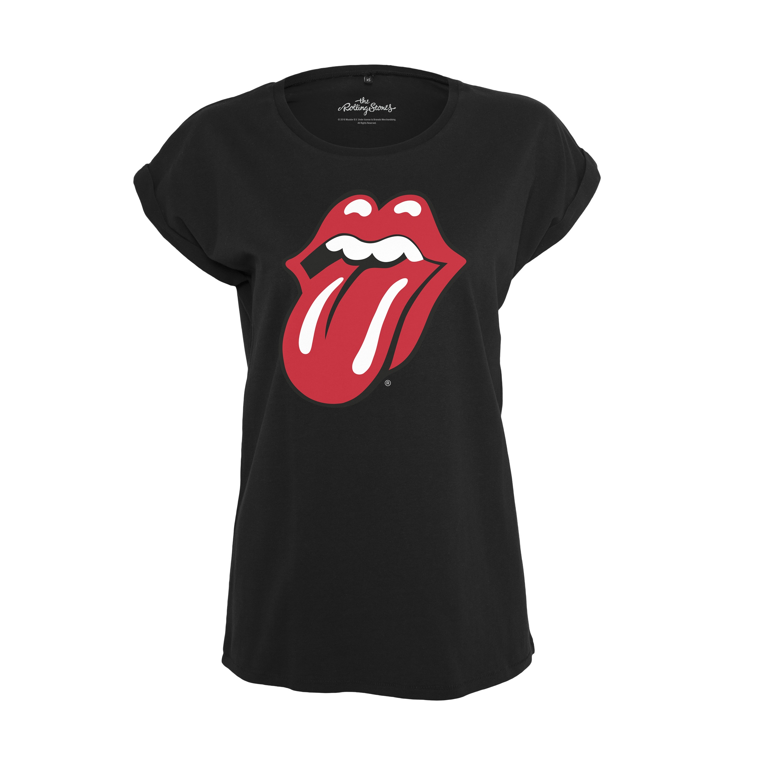 The Rolling Stones tričko MERCHCODE tričko Ladies Rolling Stones Tongue Tee black Čierna XL
