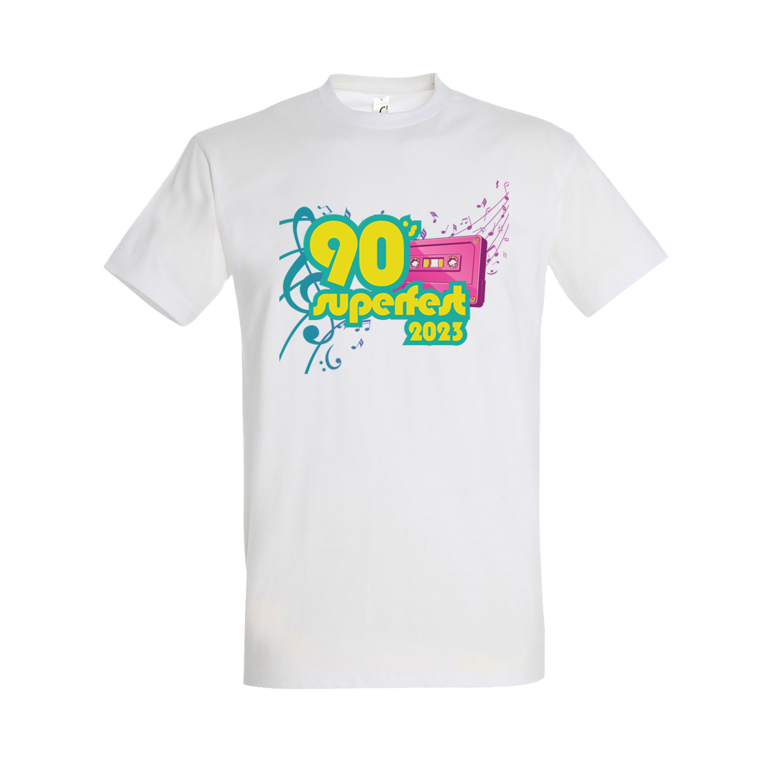 90\' Super Fest tričko 90\' SUPER FEST Biela XL