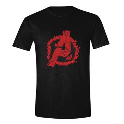 Avengers tričko Shattered Logo Čierna XL