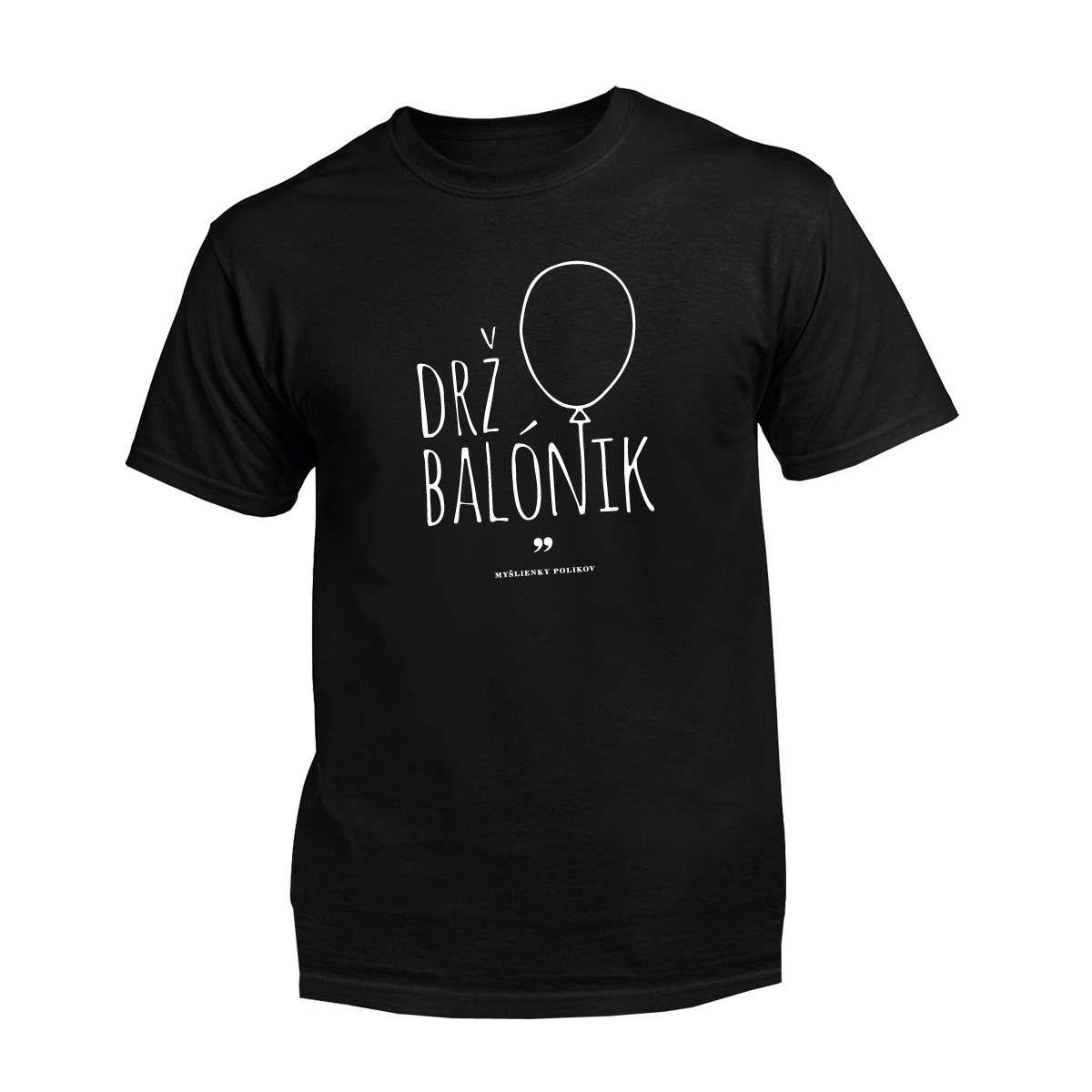 Myšlienky Politikov tričko Drž balónik Čierna XXL