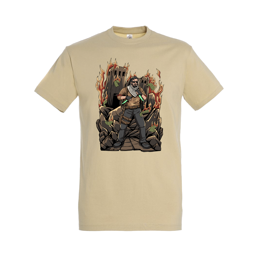 CS2 tričko Terorista v ohni Sand XL