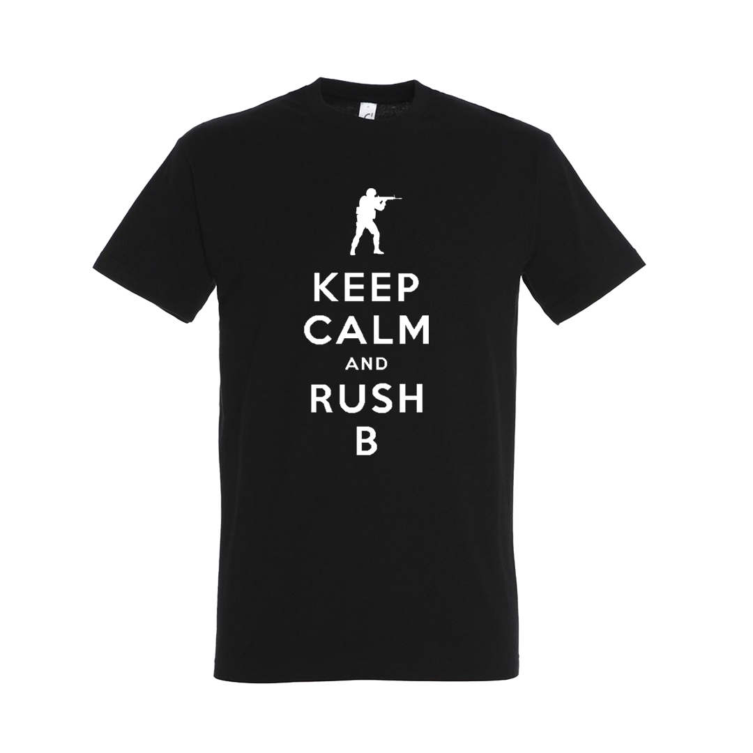 CS2 tričko Keep Calm and Rush B Čierna XL