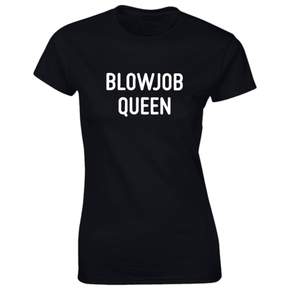 Demotivácia tričko Blowjob Queen Čierna XL