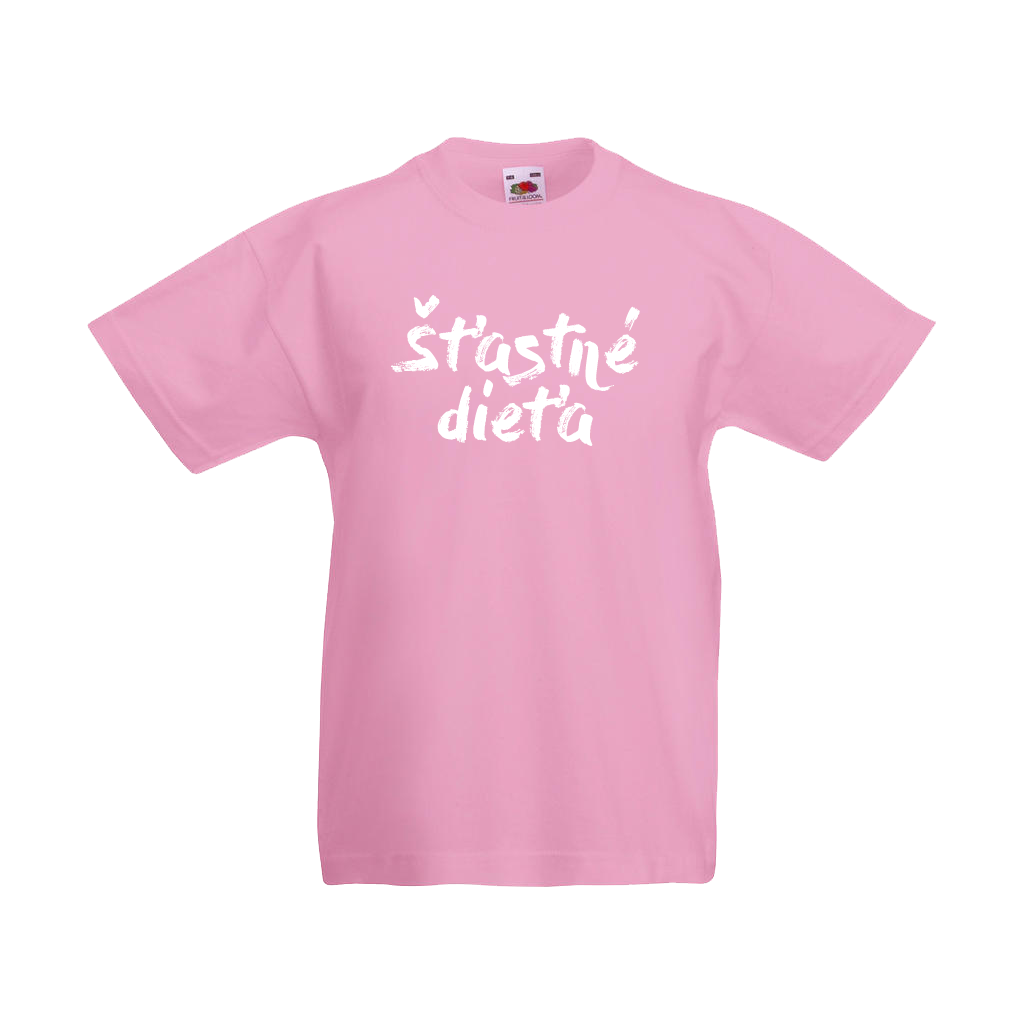 Dúhalka tričko Šťastné dieťa Baby Pink 152