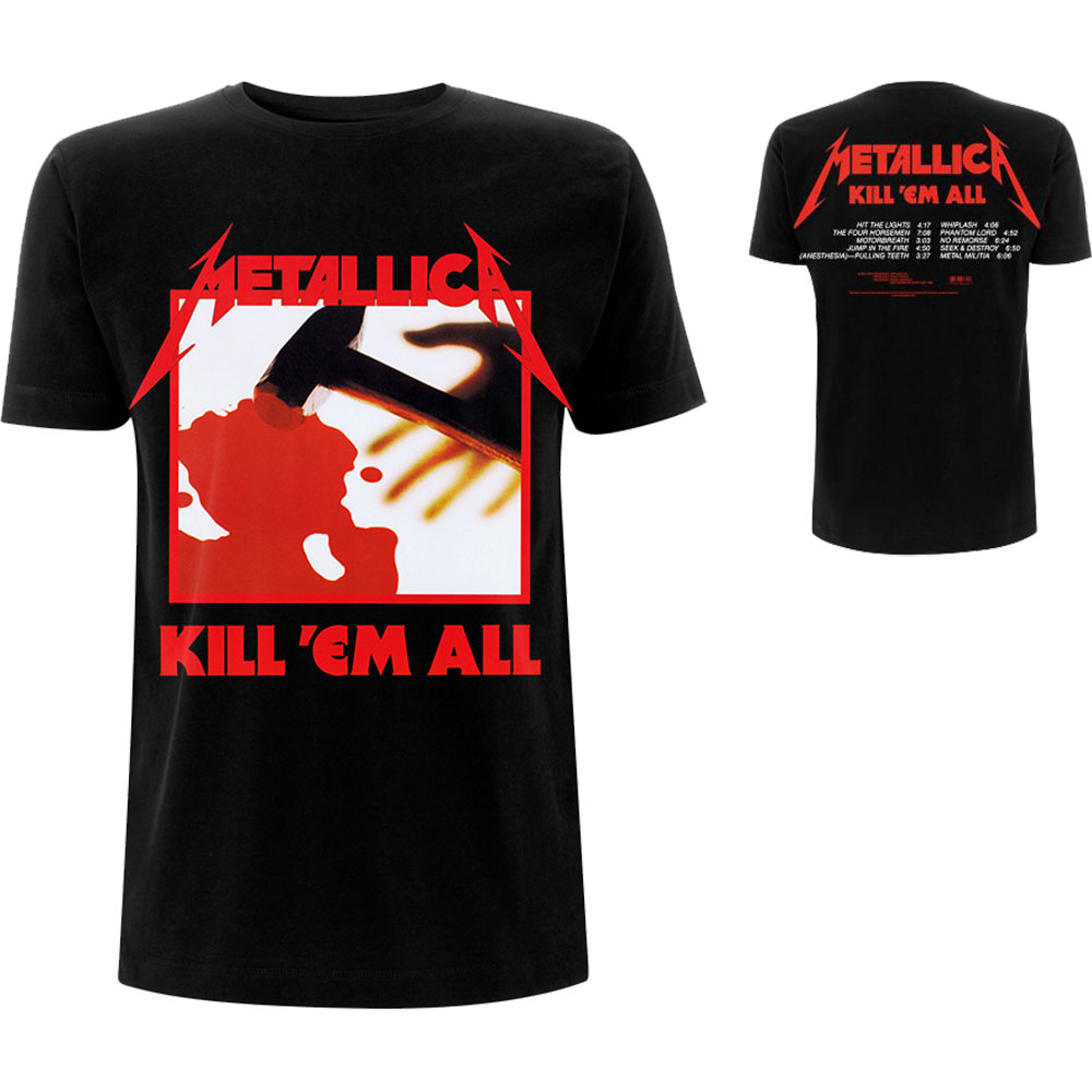 Metallica tričko Kill \'Em All Tracks Čierna XXL