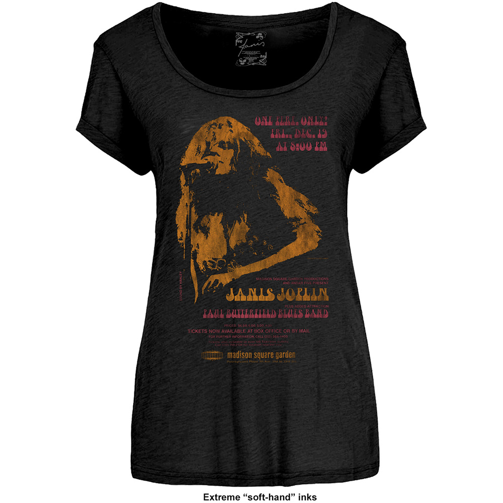 Janis Joplin tričko Madison Square Garden Čierna M