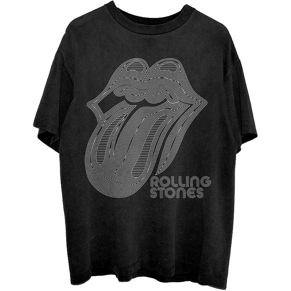 The Rolling Stones tričko Holographic Tongue Čierna M
