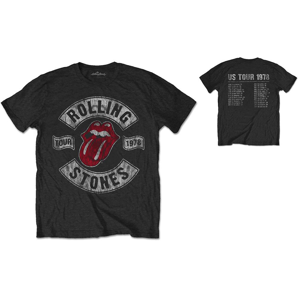 The Rolling Stones tričko US Tour 1978 Čierna L