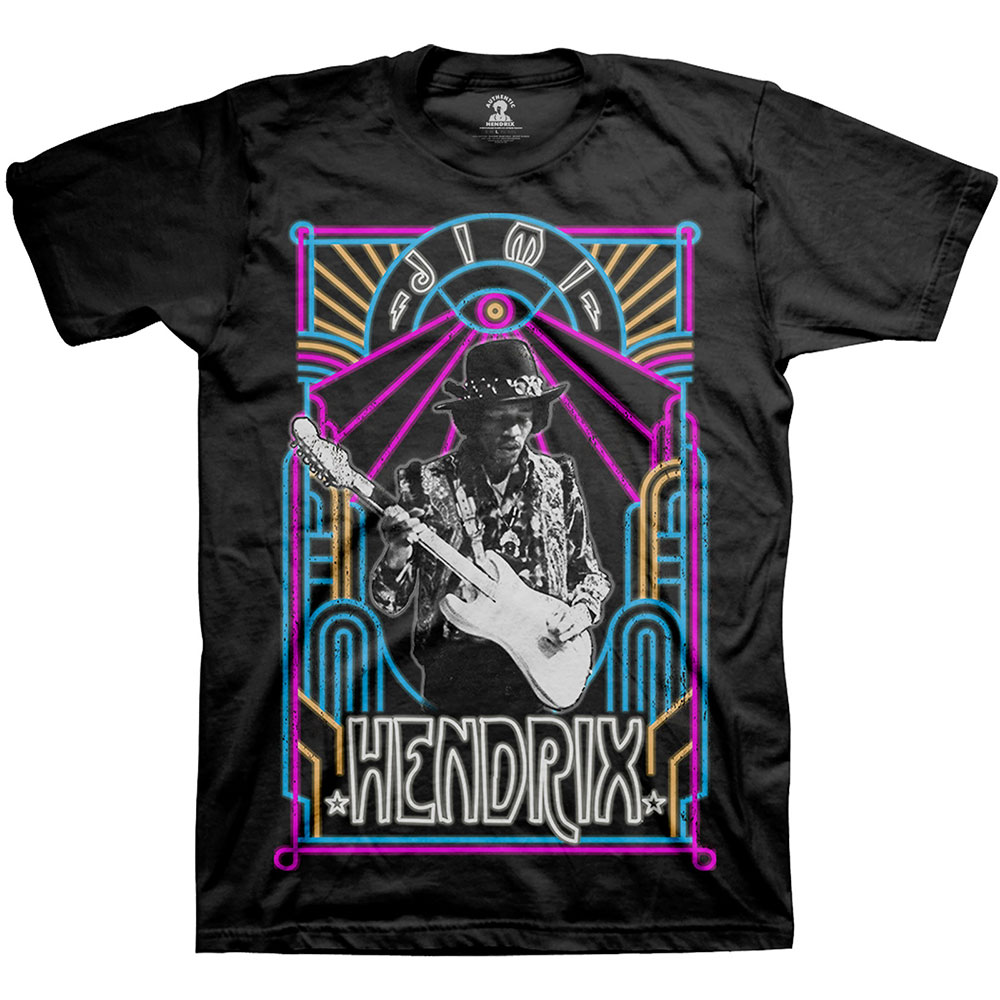 Jimi Hendrix tričko Electric Ladyland Neon Čierna XXL