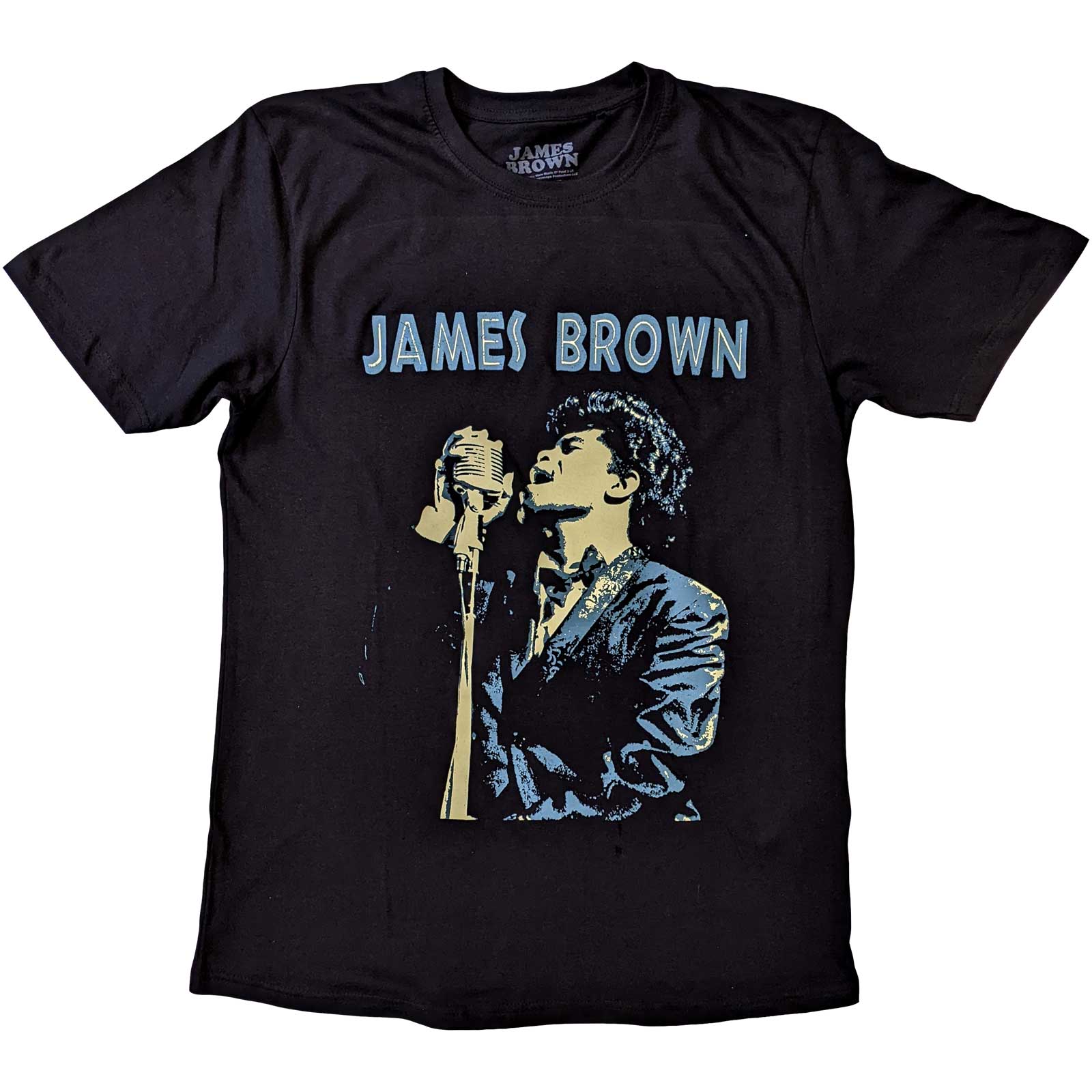 James Brown tričko Holding Mic Čierna L