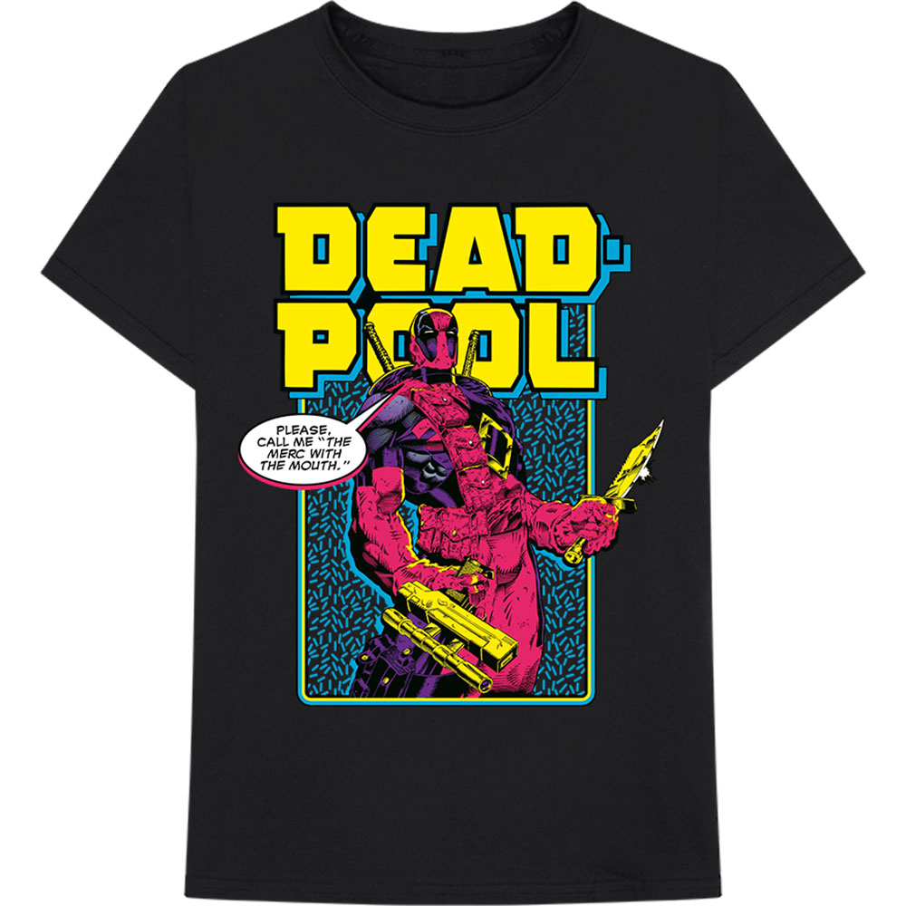 Marvel tričko Deadpool Comic Merc Čierna XXL