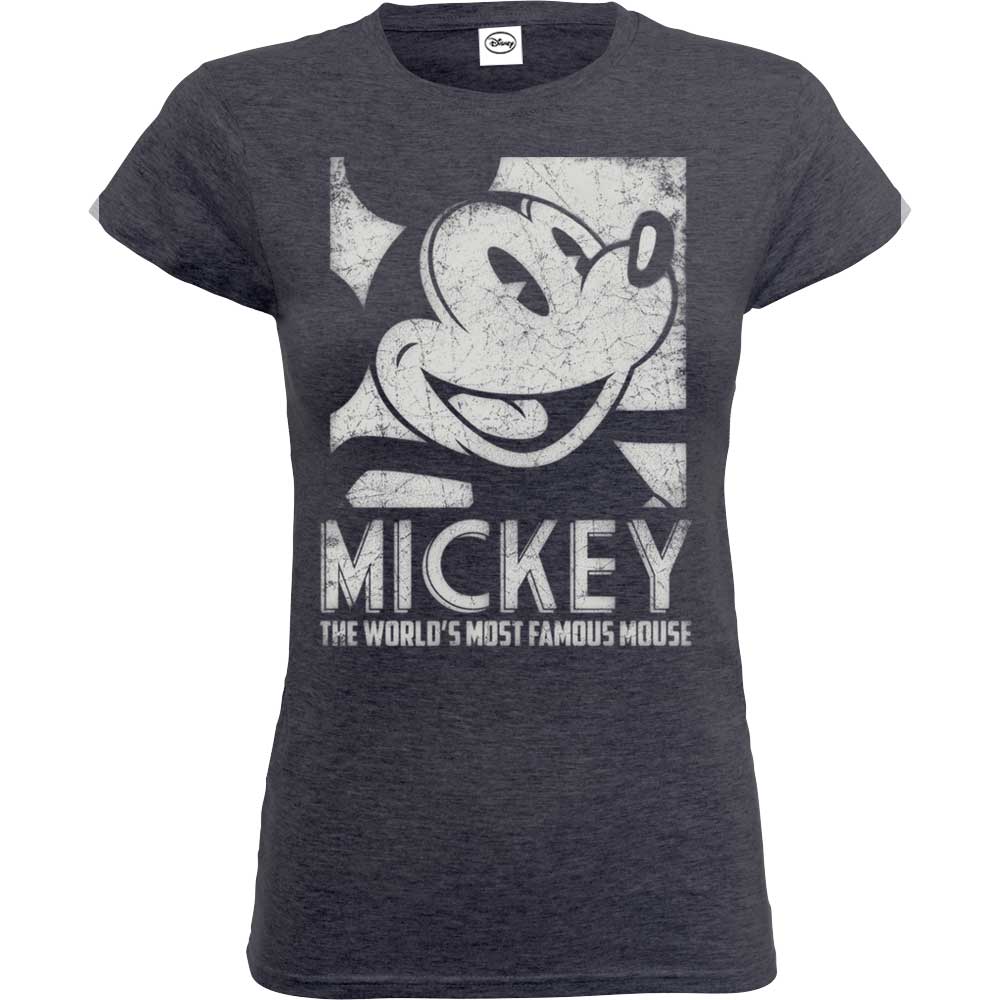 Disney tričko Mickey Mouse Most Famous Šedá XL