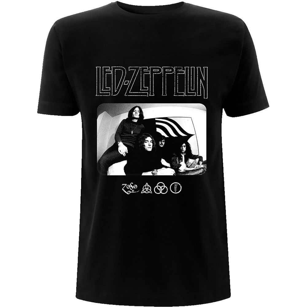 Led Zeppelin tričko Icon Logo Photo Čierna S