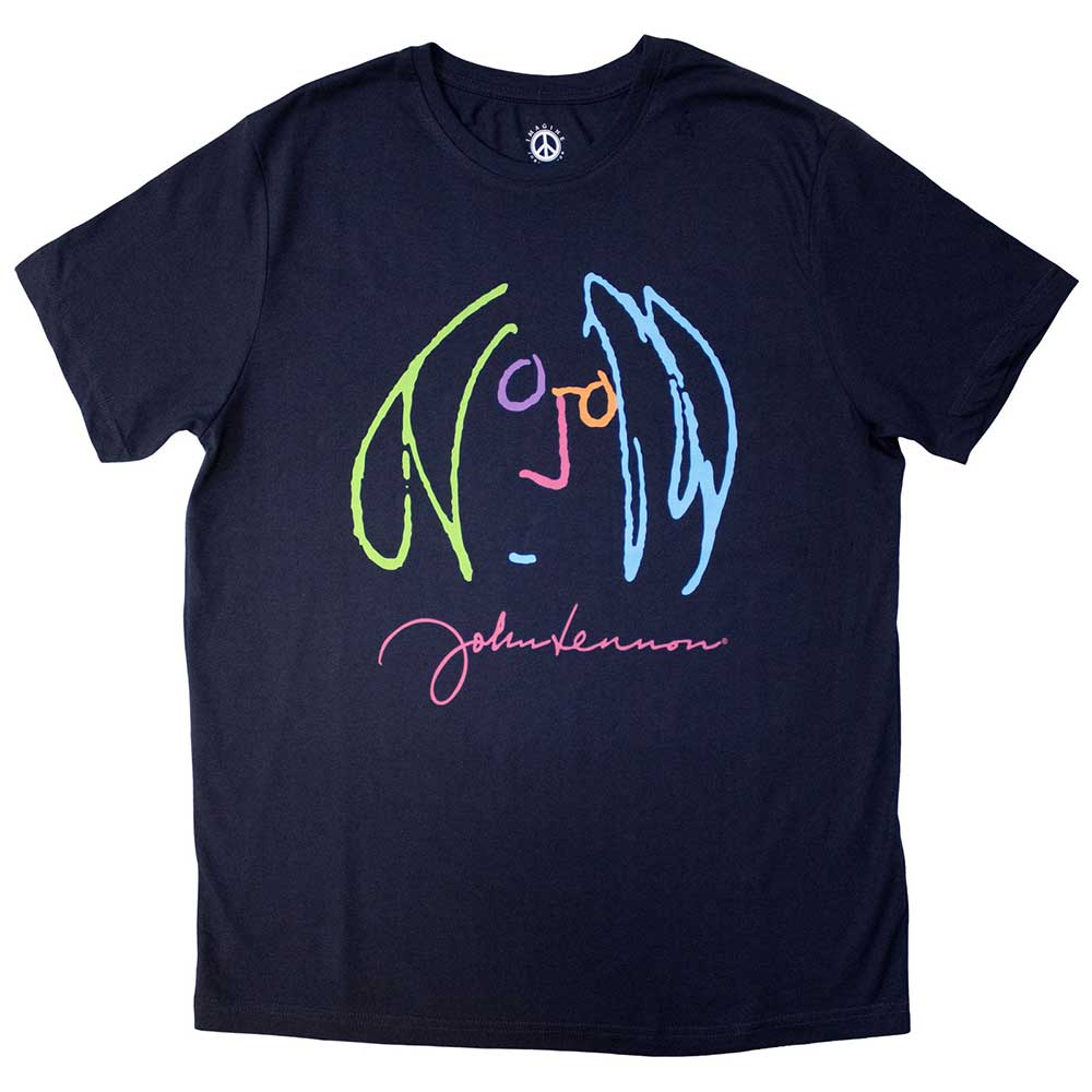 John Lennon tričko Self Portrait Full Colour Modrá XXL