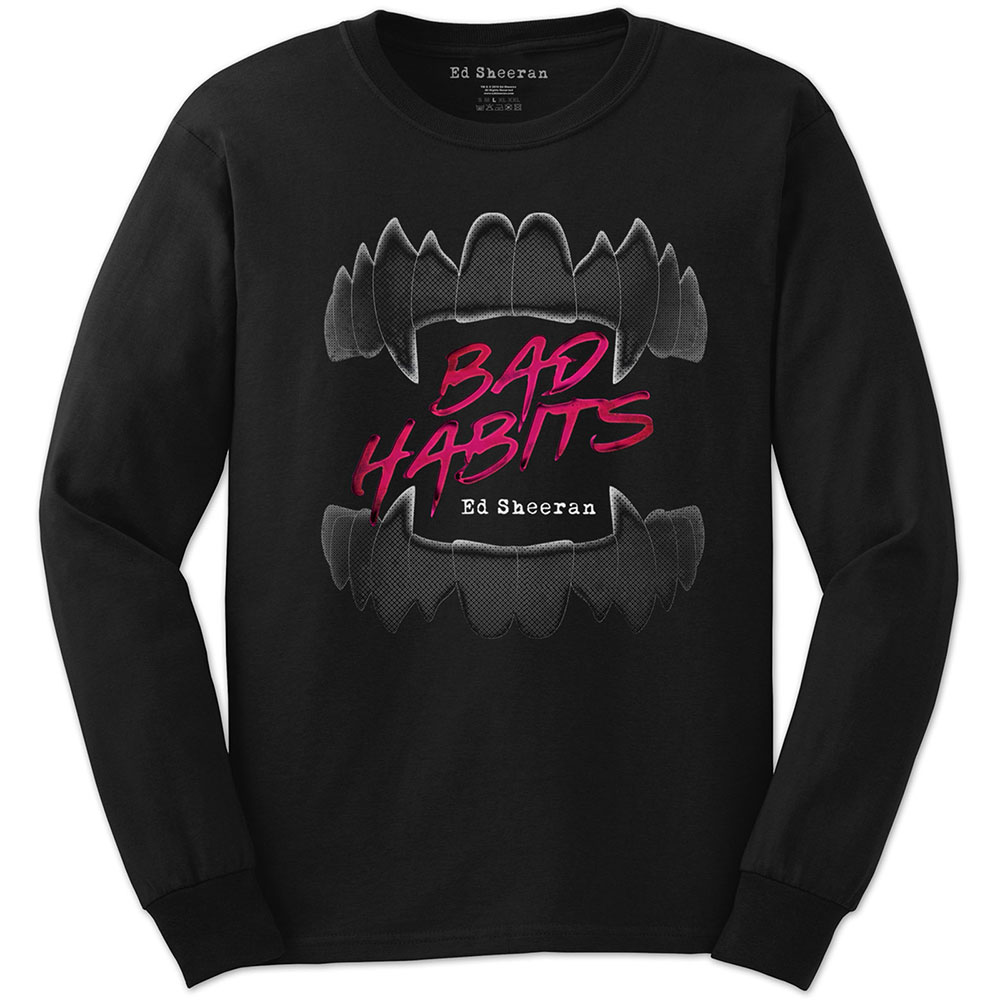 Ed Sheeran tričko Bad Habits Čierna M