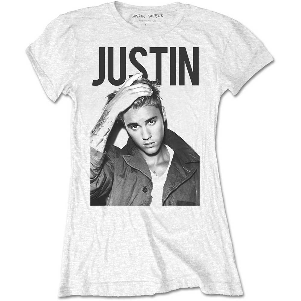 Justin Bieber tričko Bold Biela XL
